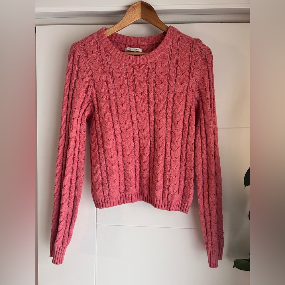 American Eagle Coral Knit Pullover